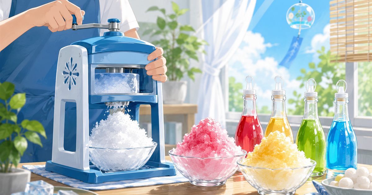 7月25日はかき氷の日、家で作る道具とシロップ
